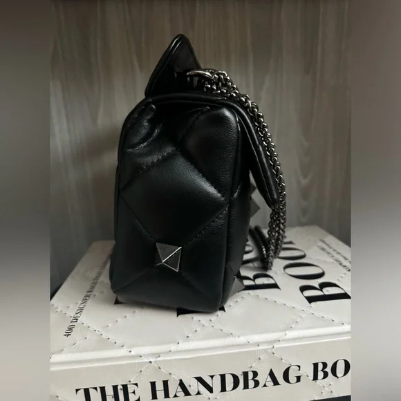 Used 1x Tiffany’s & Fred Quilted And Studded Sheepskin Leather Shoulder Bag - Picture 2 of 5